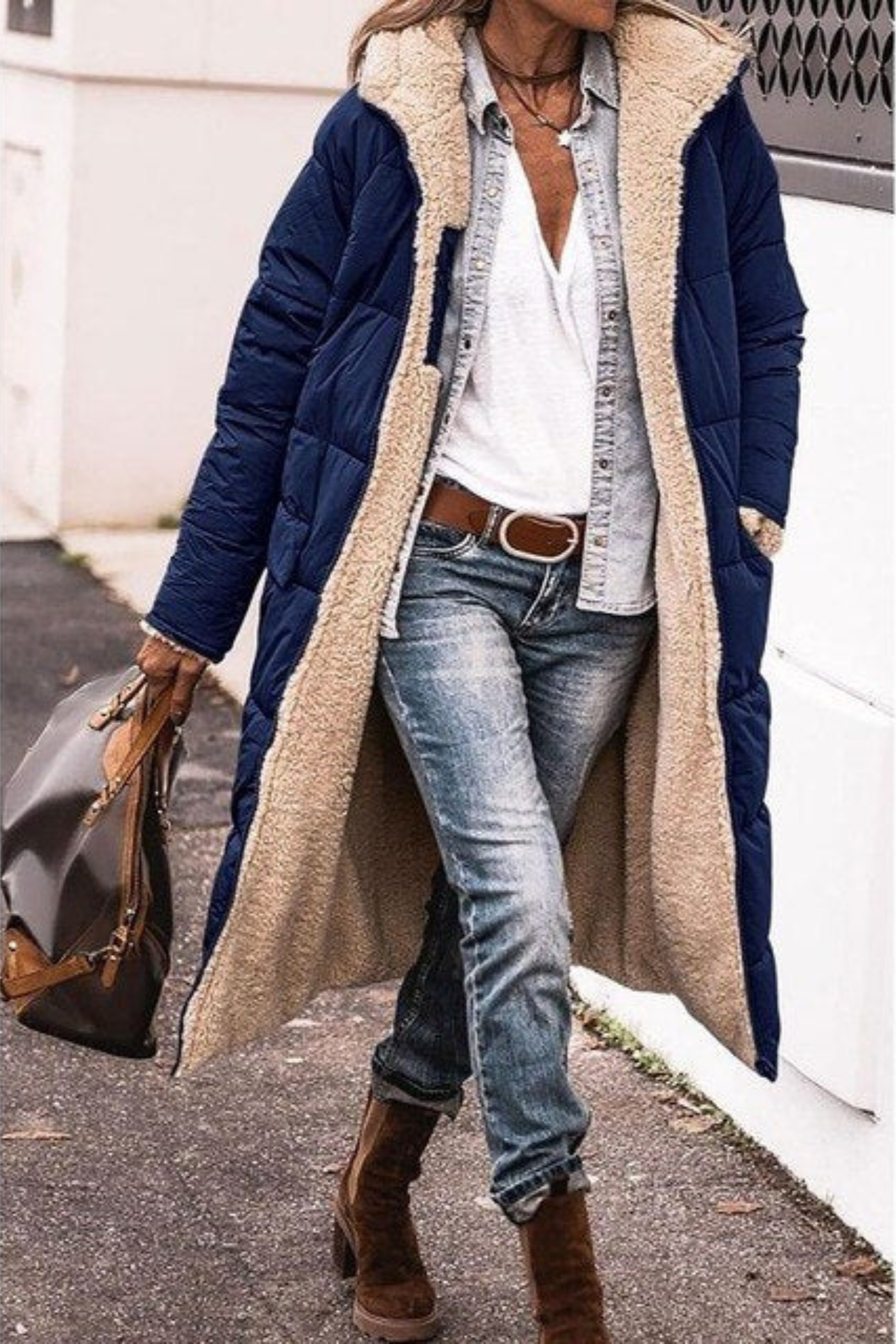 GRACE | LONG COMFORTABLE COAT THAT CAN BE WORN DOUBLE-SIDED