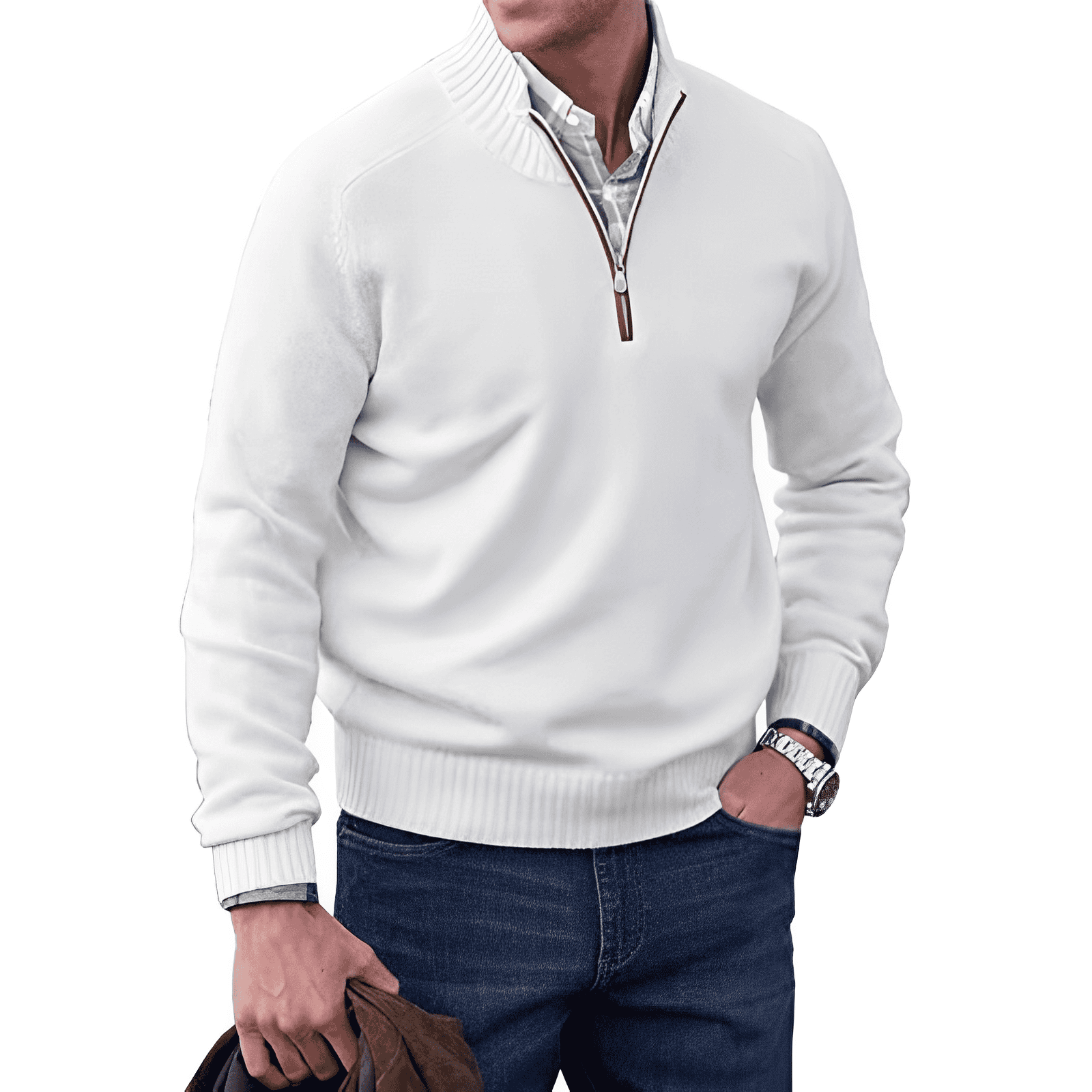 LUKE™ | ELEGANT CASHMERE SWEATER WITH ZIP