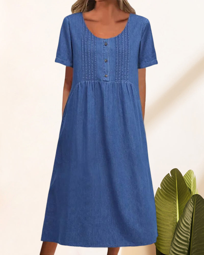 ISABELLA | DENIM MIDI DRESS