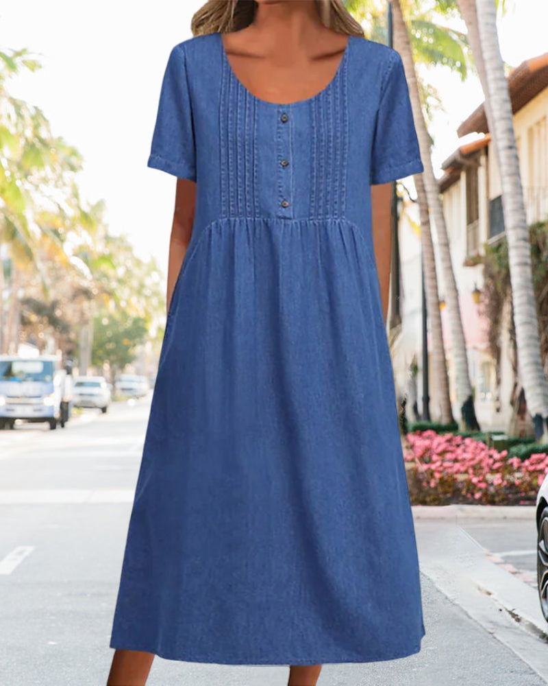 ISABELLA | DENIM MIDI DRESS