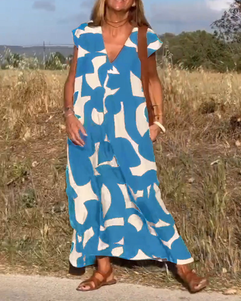 MATILDA | COMFORTABLE MAXI DRESS WITH V-NECK