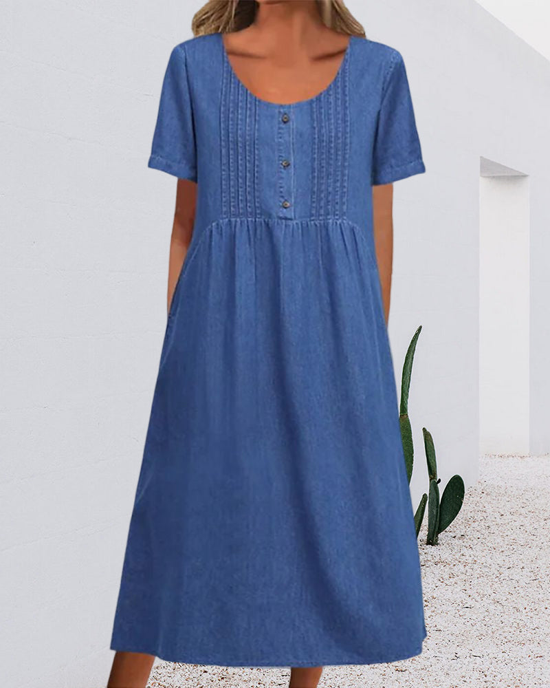 ISABELLA | DENIM MIDI DRESS