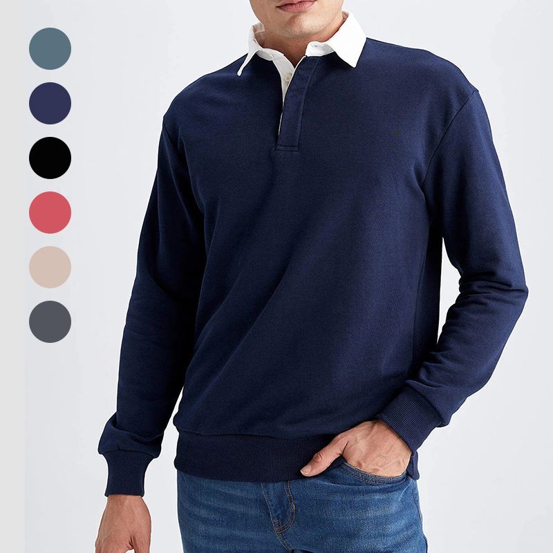 SANTIAGO™ | MEN'S CASUAL AUTUMN SWEATSHIRT WITH LONG SLEEVES AND LAPELS