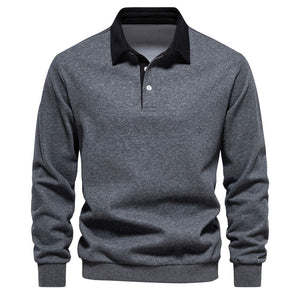 SANTIAGO™ | MEN'S CASUAL AUTUMN SWEATSHIRT WITH LONG SLEEVES AND LAPELS