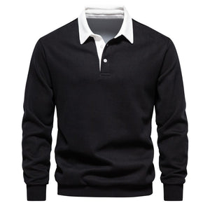 SANTIAGO™ | MEN'S CASUAL AUTUMN SWEATSHIRT WITH LONG SLEEVES AND LAPELS